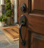 Designers Impressions Frankfort Black Traditional Handleset with Ashland Interior: 55-8000/2144