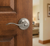 Designers Impressions Kingston Design Satin Nickel Privacy Door Lever: 22-5766
