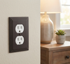 Cosmas 25026-ORB Oil Rubbed Bronze Single Duplex Outlet Wall Plate