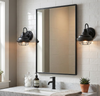 Designers Impressions Charleston Series Matte Black 1 Light Wall Sconce / Bathroom Fixture: 10005
