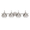 Designers Impressions Charleston Series Satin Nickel 4 Light Wall Sconce / Bathroom Fixture: 10015