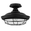 Designers Impressions Charleston Matte Black Semi-Flush Mount Ceiling Light Fixture : 10002