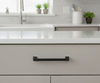 Cosmas 1481-128FB Flat Black Modern Contemporary Cabinet Pull