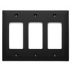 Cosmas 25084-FB Flat Black Triple GFCI / Decora Wall Plate