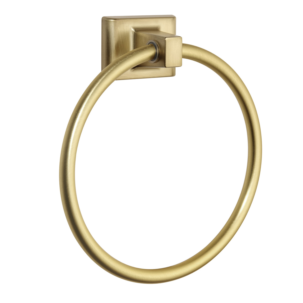 Designers Impressions Eclipse Series Brushed Brass Towel Ring: MBA5224