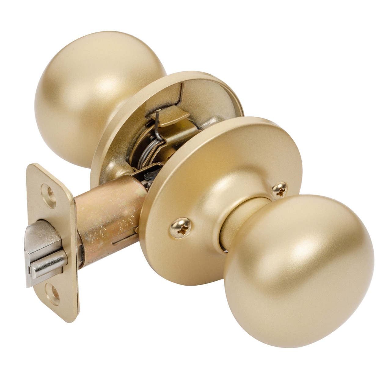 Designers Impressions Bedford Design Satin Brass Passage Door Knob