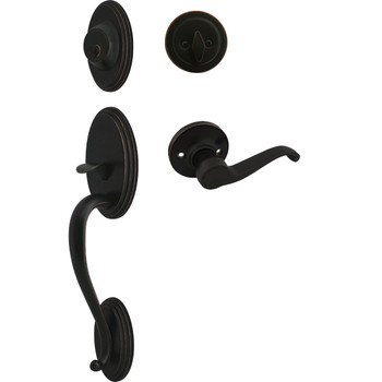 Cosmas 300 Series Oil Rubbed Bronze Handleset with 50 Series Interior: HS300/59-ORB