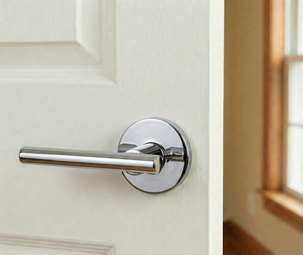 Designers Impressions Kain Design Polished Chrome Dummy Door Lever: 88-3551