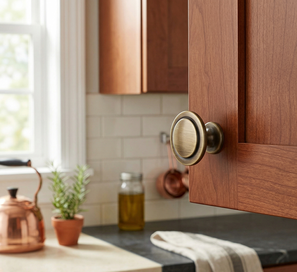 Cosmas 5560BAB Brushed Antique Brass Cabinet Knob