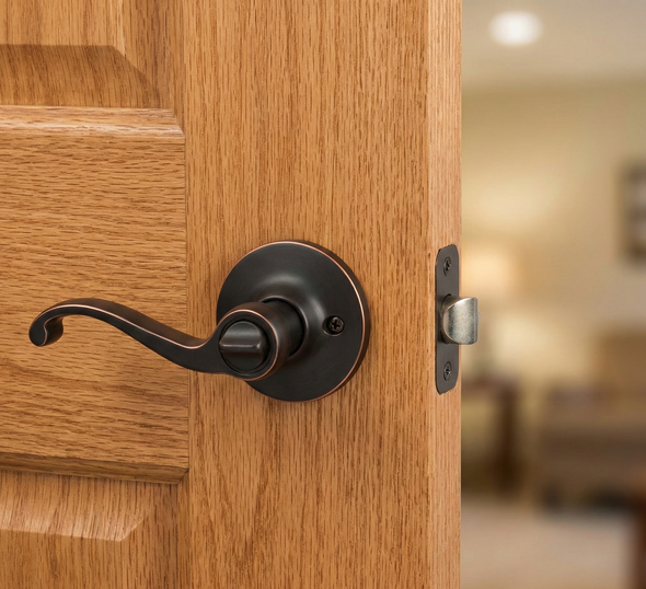 Designers Impressions Richmond Design Oil Rubbed Bronze Privacy Door Lever: 33-8166