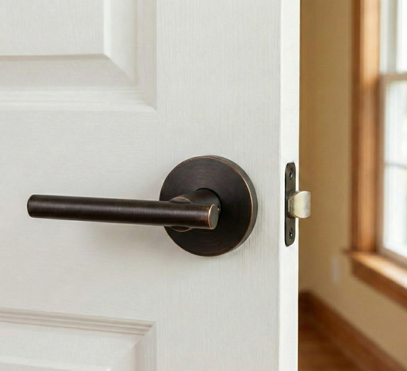 Designers Impressions Kain Design Oil Rubbed Bronze Passage Door Lever: 33-3577