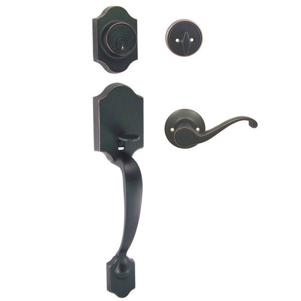 Designers Impressions Valhala Oil Rubbed Bronze Traditional Handleset with Richmond Interior 1: 33-9000/8144