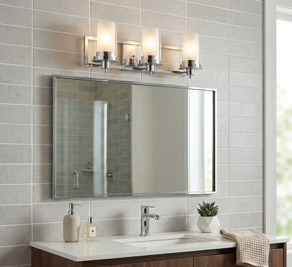 Juno Chrome 3 Light Wall Sconce / Bathroom Fixture: 73471
