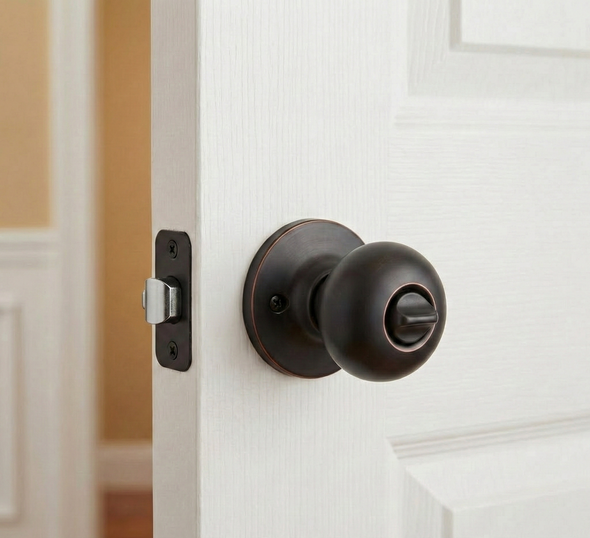 Designers Impressions Bedford Design Oil Rubbed Bronze Privacy Door Knob: 33-1666