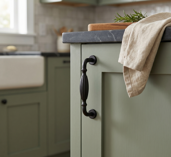 Cosmas 7119FB Flat Black Cabinet Pull