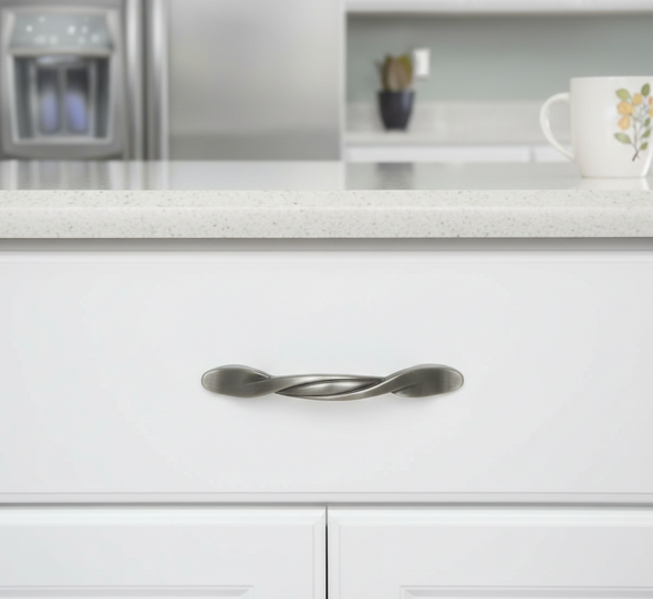 Cosmas 9009AS Antique Silver Twist Cabinet Pull