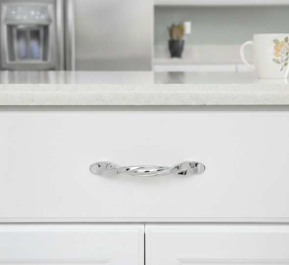 Cosmas 9009CH Polished Chrome Twist Cabinet Pull