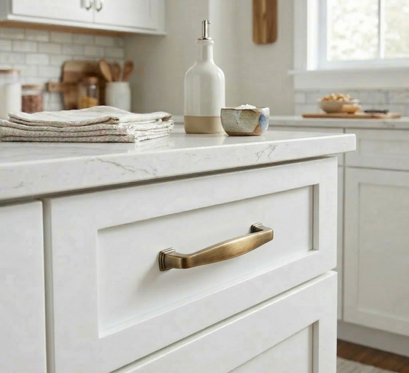 Cosmas 4390BAB Brushed Antique Brass Cabinet Pull