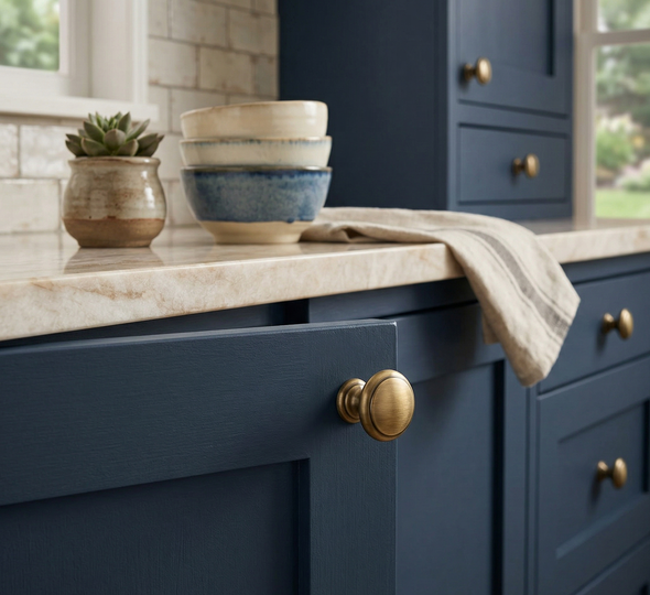 Cosmas 5422BAB Brushed Antique Brass Cabinet Knob