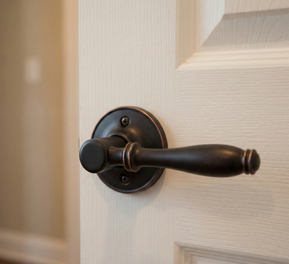 Designers Impressions Villa Design Oil Rubbed Bronze Dummy Door Lever: 33-5951