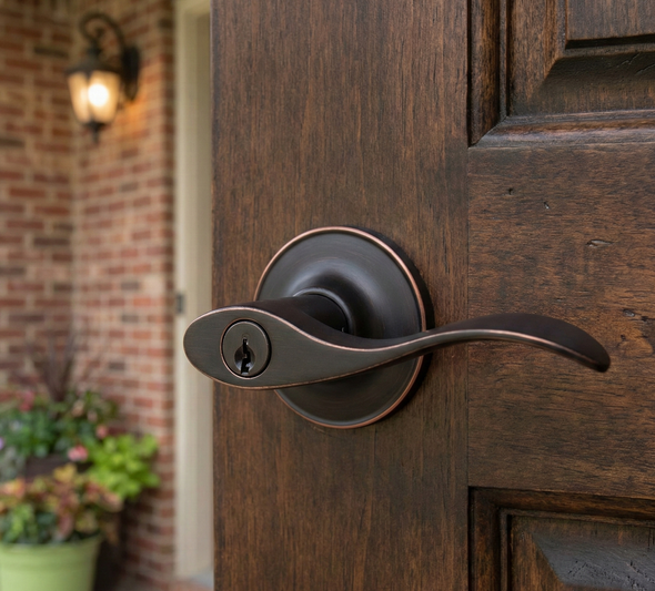 Designers Impressions Kingston Design Oil Rubbed Bronze Entry Door Lever: 33-5700