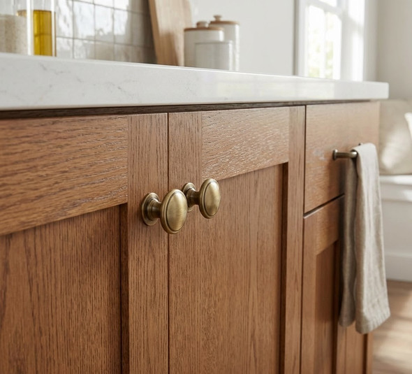 Cosmas 4702BAB Brushed Antique Brass Cabinet Knob