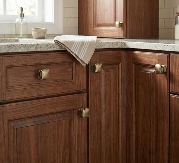 Cosmas 4391BAB Brushed Antique Brass Cabinet Knob