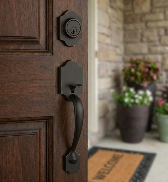 Designers Impressions Valhala Oil Rubbed Bronze Traditional Handleset with Windsor Interior: 33-9000/7744