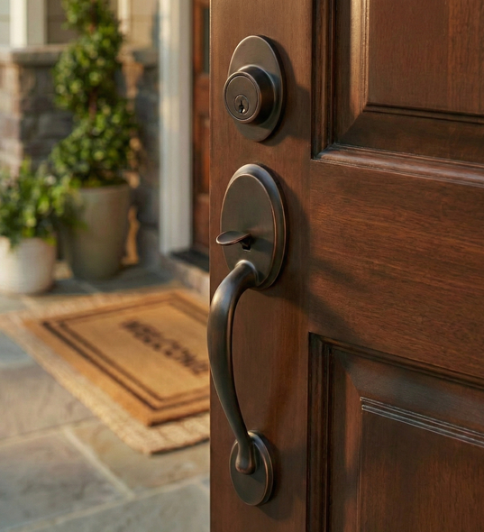 Designers Impressions Frankfort Oil Rubbed Bronze Traditional Handleset with Kingston Interior: 33-8000/KI