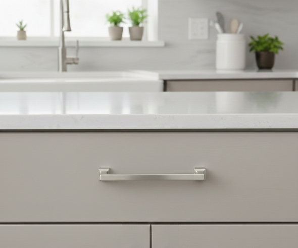 Cosmas 1481-128SN Satin Nickel Modern Contemporary Cabinet Pull