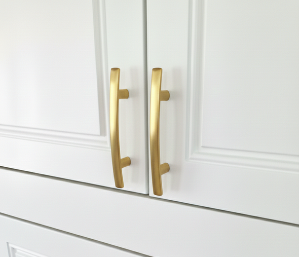 Cosmas 2363-3BB Brushed Brass Subtle Arch Cabinet Pull