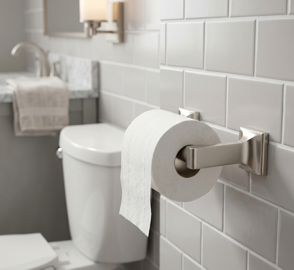 Designers Impressions Eclipse Series Satin Nickel Toilet / Tissue Paper Holder: MBA6226