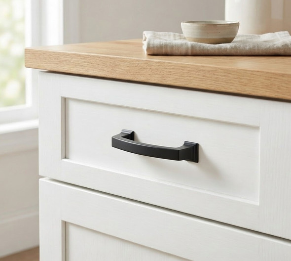 Cosmas 755-3FB Flat Black Cabinet Pull