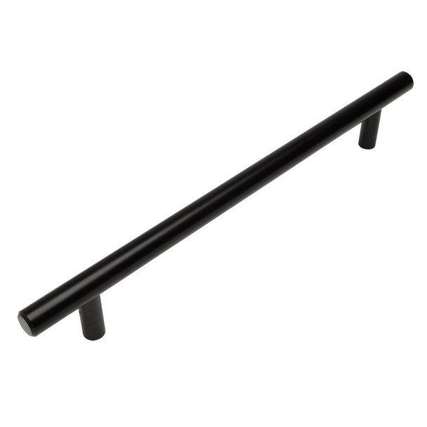 Cosmas 305-224FB Flat Black Cabinet Hardware Euro Style Bar Pull