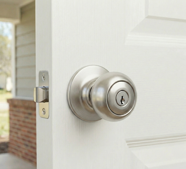 Designers Impressions Bedford Design Satin Nickel Entry Door Knob: 22-1600