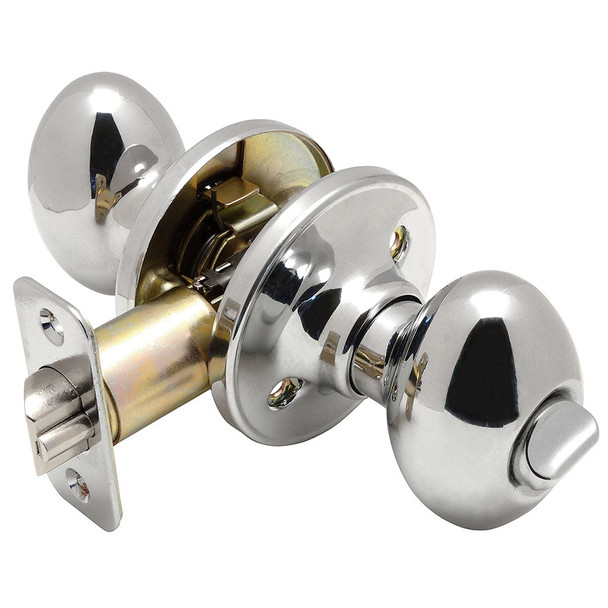 Designers Impressions Somerset Design Polished Chrome Privacy Door Knob: 88-2666