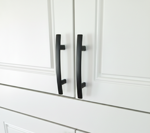 Cosmas 2363-3FB Flat Black Subtle Arch Cabinet Pull