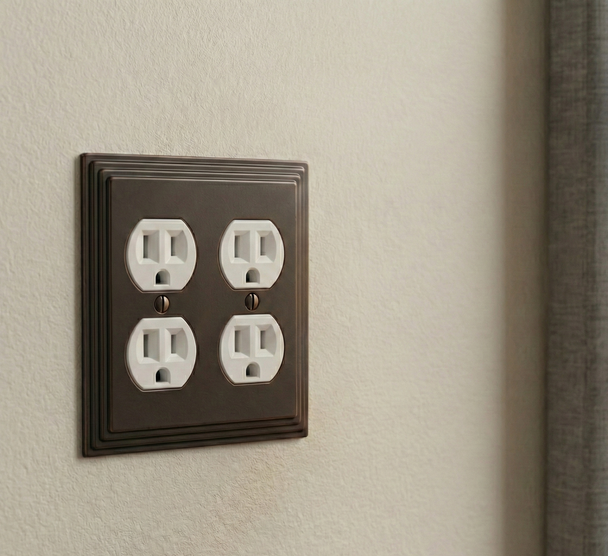 Cosmas 25012-ORB Oil Rubbed Bronze Double Duplex Outlet Wall Plate