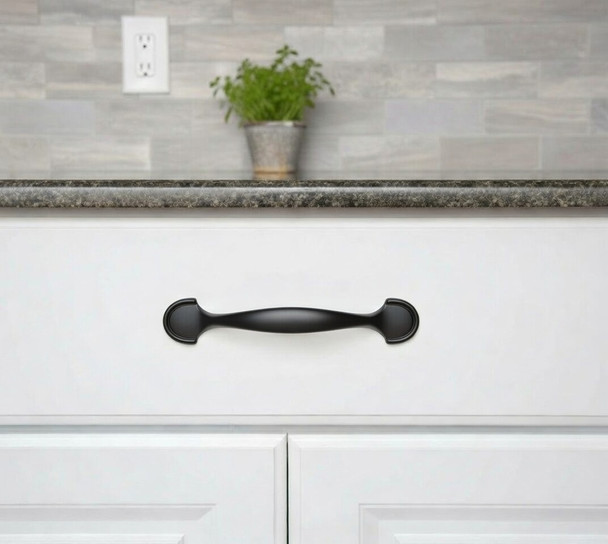 Cosmas 6632FB Flat Black Cabinet Pull