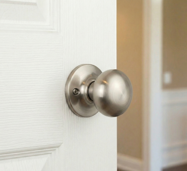 Designers Impressions Bedford Design Satin Nickel Dummy Door Knob: 22-1651