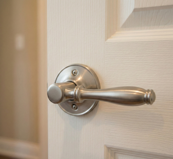 Designers Impressions Villa Design Satin Nickel Dummy Door Lever: 22-5951