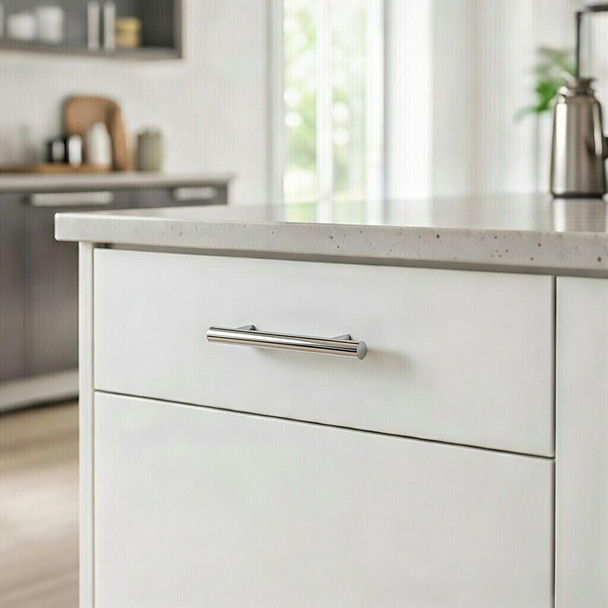 Cosmas 305-2.5CH Polished Chrome Cabinet Hardware Euro Style Bar Pull
