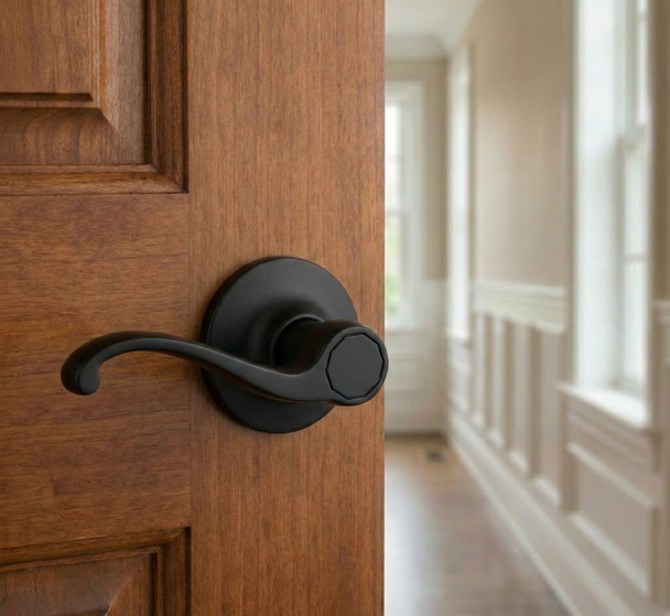 Designers Impressions Richmond Design Black Passage Door Lever: 55-8177