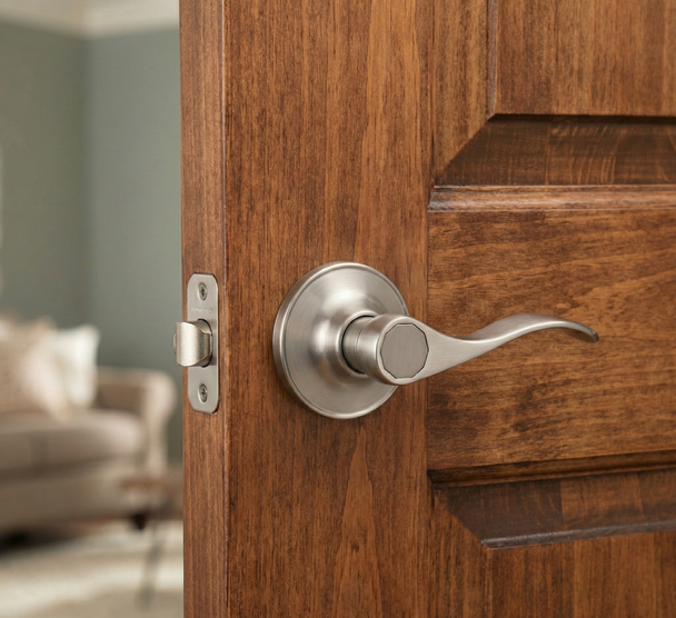 Designers Impressions Kingston Design Satin Nickel Passage Door Lever: 22-5777
