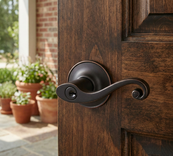 Designers Impressions Livingston Design Oil Rubbed Bronze Combo Pack - Entry & Deadbolt: 33-5199