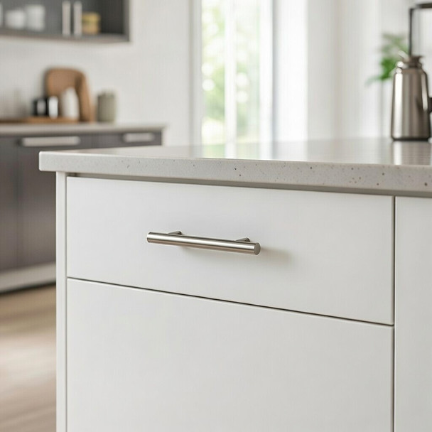 Cosmas 305-2.5SN Satin Nickel Cabinet Hardware Euro Style Bar Pull