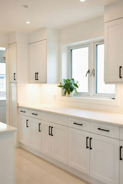 Cosmas 702-4FB Flat Black Contemporary Cabinet Pull