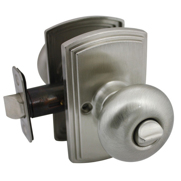Delaney Santo Design Satin Nickel Privacy Door Knob (Bed & Bath): 102T-SN-US15