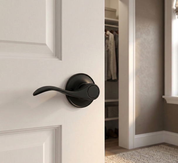 Designers Impressions Kingston Design Black Dummy Door Lever: 55-5761/5751