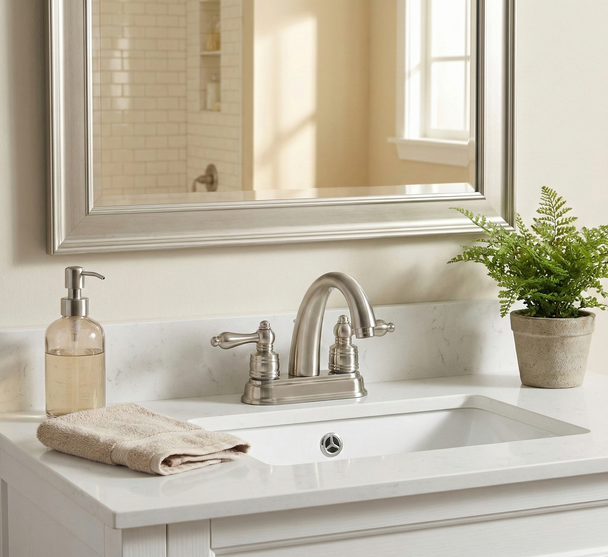 Designers Impressions 611626 Satin Nickel Lavatory Vanity Faucet